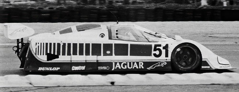 Silk Cut XJR-6 number 51 at Stowe Corner, Silverstone 1986